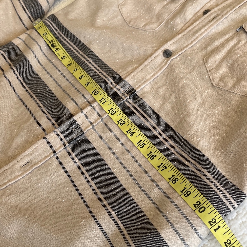 Levi’s Wool Blend Shacket Lined Shirt Men’s Medium Textured Striped‎ Cabincore - Picture 11 of 17